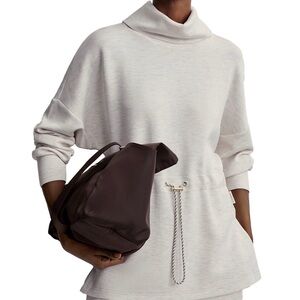Varley Cream Turtleneck Sweater